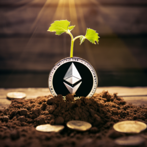 Ethereum coin growing
